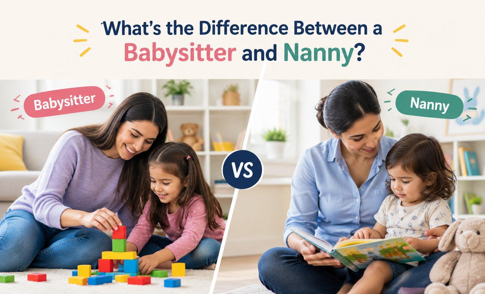 nanny vs babysitter roles duties costs